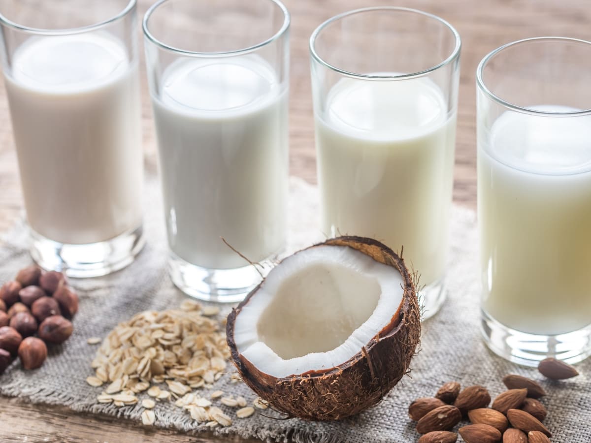 Different Types of Milk (Almond, Cow, Goat, Oat)